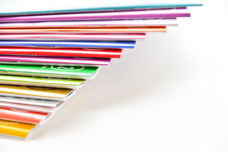 Colorful magazinesの写真素材