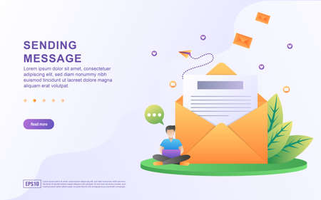 Illustration concept of online payment by credit card.のイラスト素材