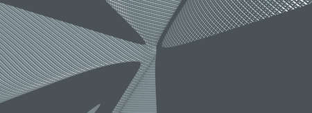 Ultra wide image made of Light Blue monochromic 3D curved abstract background image made of plain...