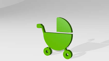 Stroller made of metallic