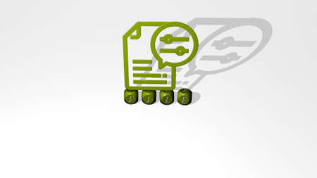 3D graphical image of FILE vertically along with text built by metallic cubic letters from the top perspective, excellent for the concept presentation and slideshows. illustration and iconの写真素材