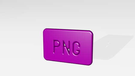 IMAGE DOCUMENT PNG made by 3D illustration of a shiny metallic sculpture with the shadow on light...