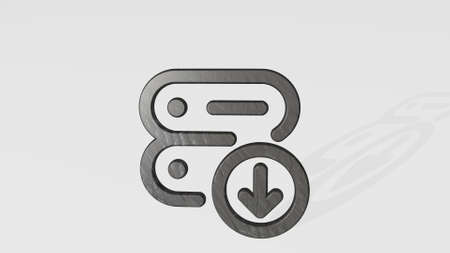 server download casting shadow from a perspective. A thick sculpture made of metallic materials of...