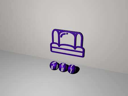 3D illustration of NUT graphics and text made by metallic dice letters for the related meanings of the concept and presentations. background and foodの写真素材