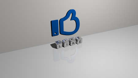 3D graphical image of like vertically along with text built by metallic cubic letters from the top...