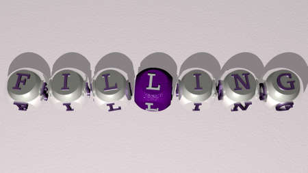 combination of filling built by cubic letters from the top perspective, excellent for the concept...