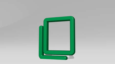 COMMON FILE DOUBLE made by 3D illustration of a shiny metallic sculpture with the shadow on light background. animal and beautifulの写真素材