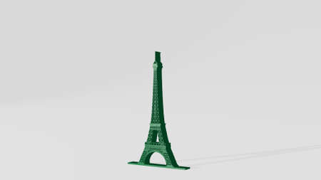 FRANCE from a perspective on the wall. A thick sculpture made of metallic materials of 3D rendering. europe and architectureの写真素材