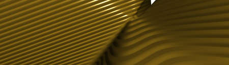 Ultra wide image made of GOLDEN ROD monochromic 3D curved abstract background image made of plain spotted patterns with shadow perspectives. illustration and designの写真素材