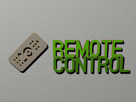 3D representation of REMOTE CONTROL with icon.