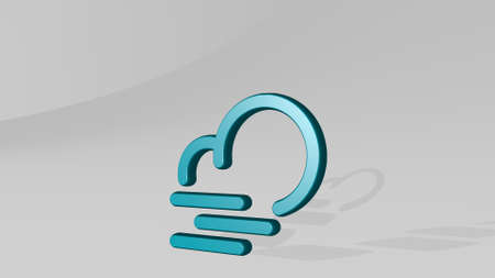 WEATHER CLOUD WIND made by 3D illustration.の写真素材