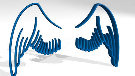 ANGEL WINGS made by 3D illustration.