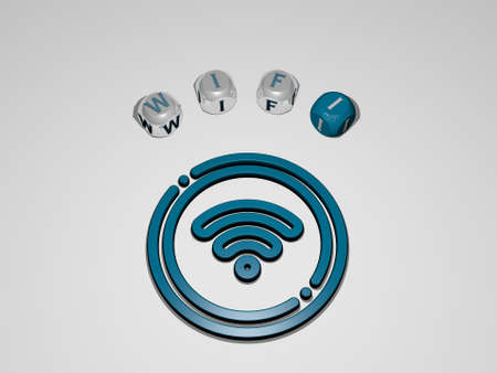 3D representation connection icon .