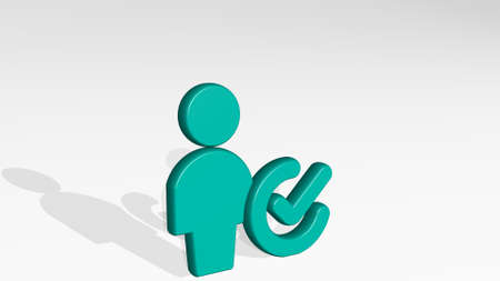 single neutral actions check illustration background.の写真素材