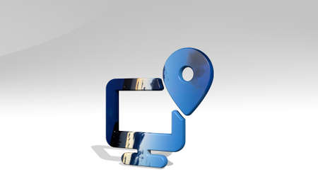 pin monitor illustration background.