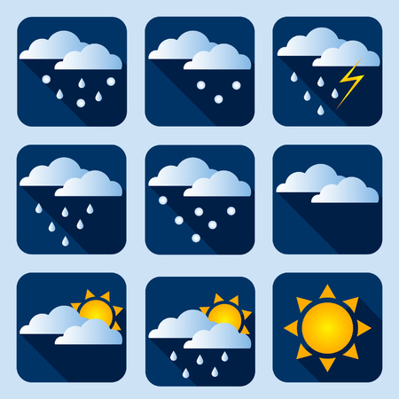 Weather Icon Set , Vector illustrationのイラスト素材