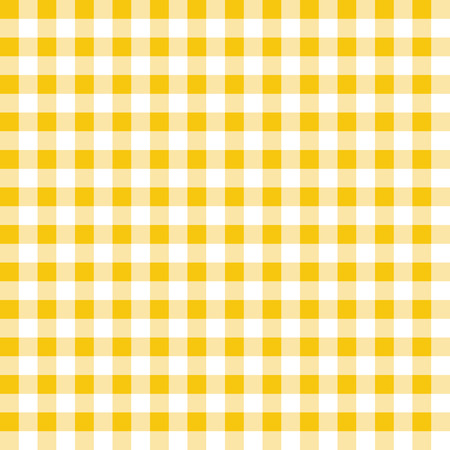 Yellow and white plaid vector background. Seamless repeat checkered pattern.のイラスト素材
