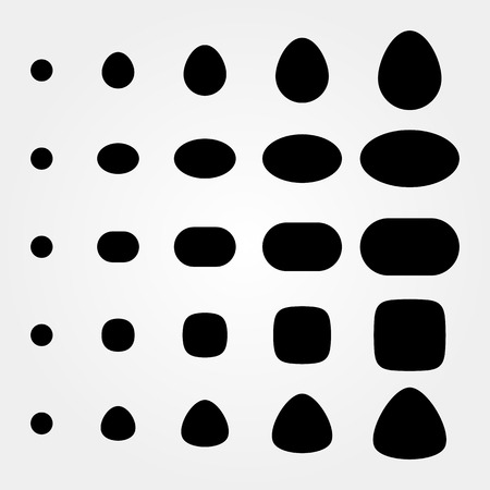 Set of round shapesのイラスト素材