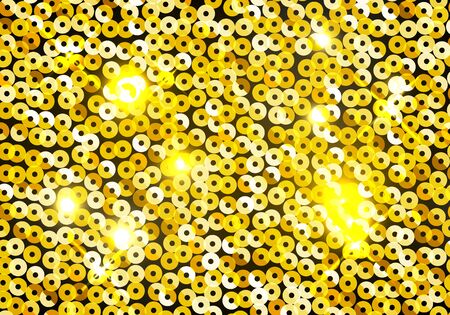 Sparkling spangles. Shiny glowing particle sequins. Abstract background. Vector illustration.のイラスト素材