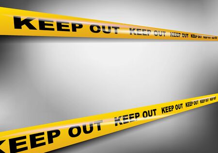 Keep out tapes on gray background vector image