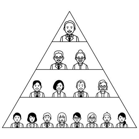 Organization chart hierarchy. Vector illustration.のイラスト素材