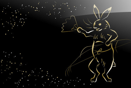 Rabbit of Choju-giga (Animal Caricatures) ,Vector illustrationのイラスト素材