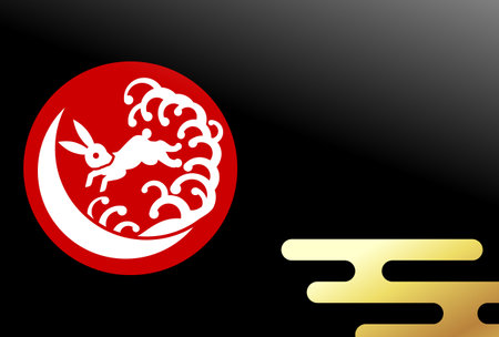 Rabbit of Kamon (Japanese family crest) ,Vector illustrationのイラスト素材