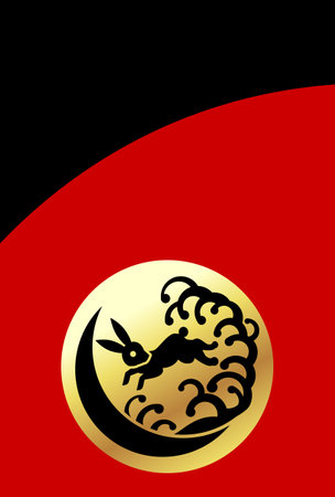 Rabbit of Kamon (Japanese family crest) ,Vector illustrationのイラスト素材