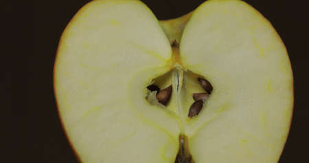 Delicious apple cut for squeezing fresh juice, citrus fruit in healthy menu. Vitamin C source, citric acid nutrition, lowering cholesterol level, antioxidantの写真素材