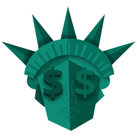 Statue of economic liberty illustrationの写真素材