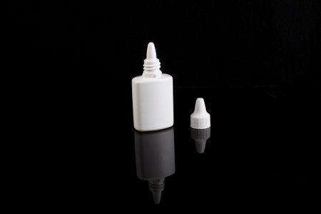 nose drops spray for sinusitis, plastic bottleの写真素材