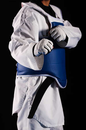 Taekwondo player blur petition you see ready to fightの写真素材