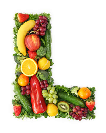 Fruit and vegetable alphabet - letter L Fruit and vegetable alphabet - letter L
