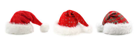 Santa Claus hats の写真素材