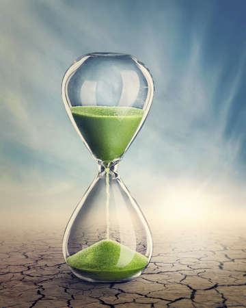 Time concept with a hourglassの写真素材