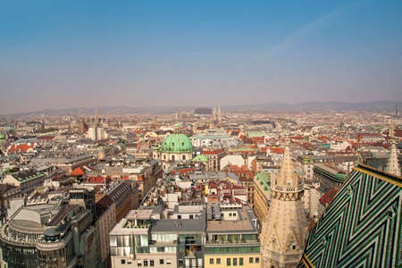 Panorama of Vienna, Austria.View from The Stephansdomの写真素材