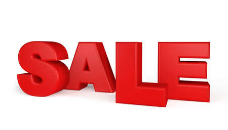 3d text sale on a white backgroundの写真素材