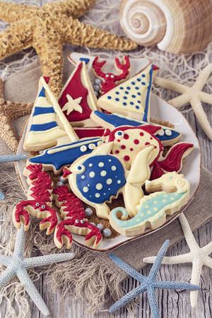 Cookies for a marine partyの写真素材