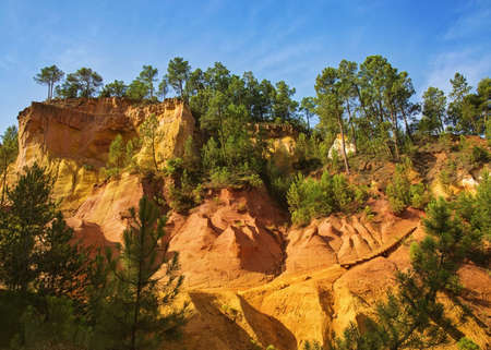 Ochre rocks in Roussillon,Provence