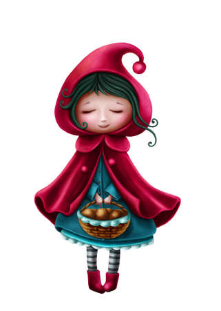 Little red riding hood and the wolfの写真素材