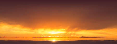 Evening sky abstract background with sunsetの写真素材