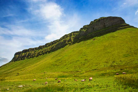 Ben Bulben rock formation in County Sligo, Irelandの写真素材