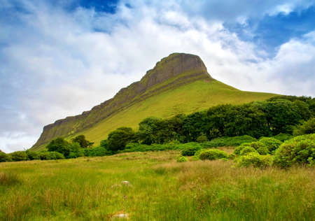 Ben Bulben rock formation in County Sligo, Irelandの写真素材