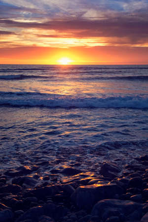Sunset at Strandhill Beach, Co.Sligo, Irelandの写真素材