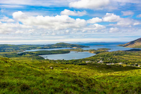 Connemara National Park. View from the Lower Diamond Hill. Letterfrack. Irelandの写真素材
