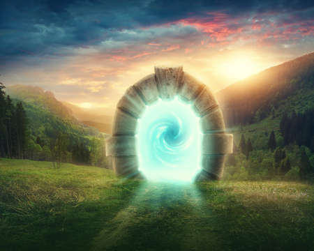   Mysterious entrance to new life or beginning         の写真素材