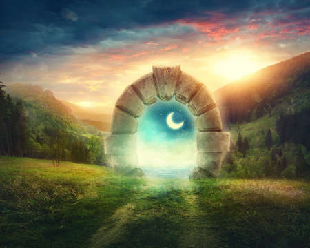   Mysterious entrance to new life or beginning                             の写真素材