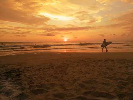 Returning homeの写真素材