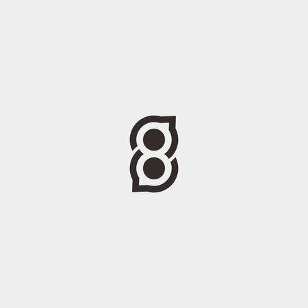 Abstract  featuring two circles and a leaf shape, minimalist design