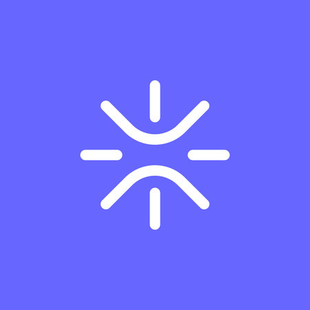 Abstract geometric design with radiating lines and a central focus point on a purple background.のイラスト素材